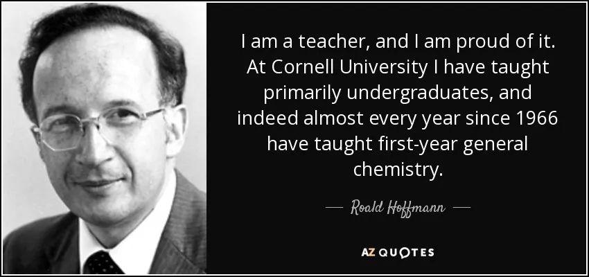 专栏 | 化学诗歌总相宜——记诺贝尔化学奖得主、诗人霍夫曼（Roald Hoffmann）教授