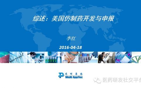 【李红】综述：美国仿制药开发与申报