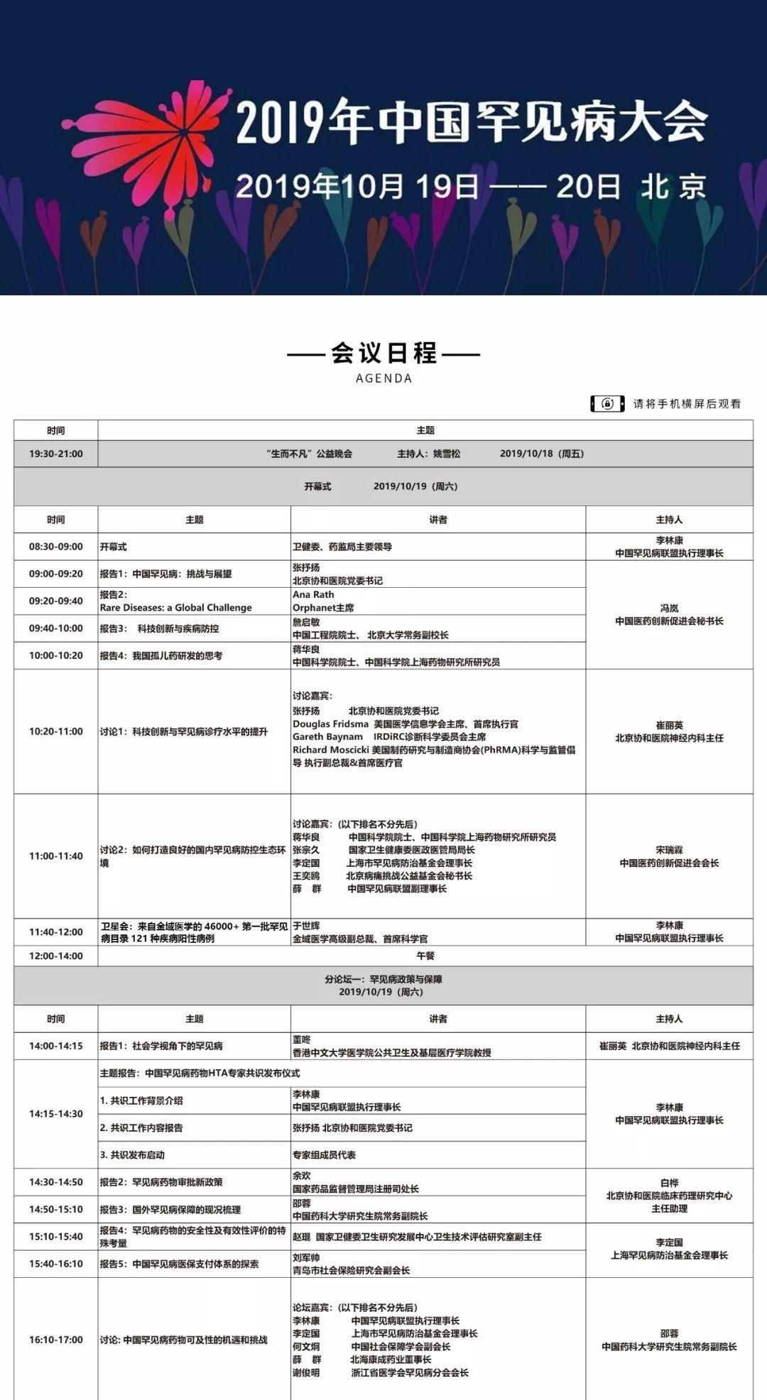 政策解读、前沿科技、国际协作 — 2019中国罕见病大会热点早知道