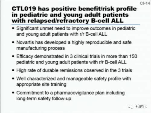 速递 | FDA肿瘤药物咨询委员会(ODAC)讨论诺华CAR-T新药会议实况资料
