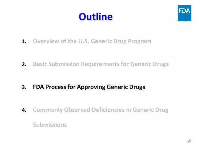 【视频、PPT】美国FDA仿制药申报技术讲座（一）
