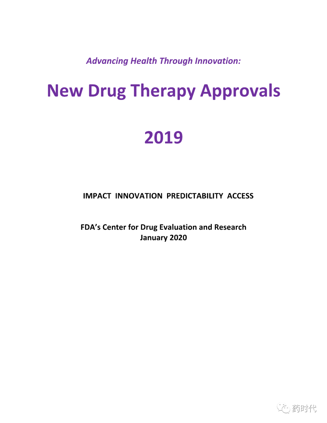 FDA官宣 | 2019年新药批准报告（2019 New Drug Therapy Approvals）