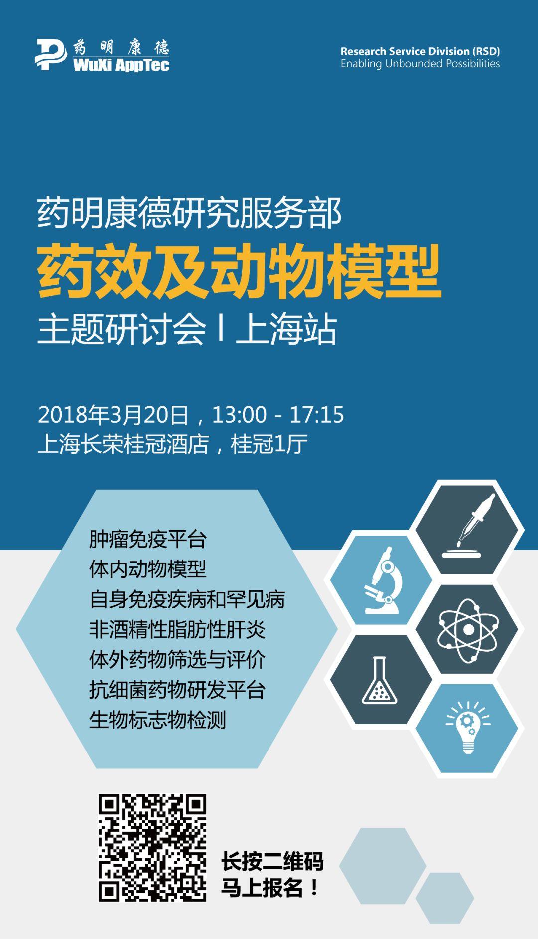 药明康德研究服务部药效及动物模型主题研讨会 l 上海站