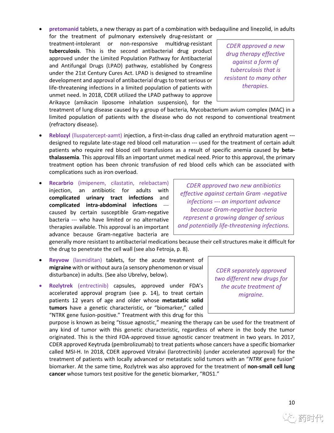 FDA官宣 | 2019年新药批准报告（2019 New Drug Therapy Approvals）