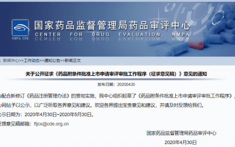 临床急需药品或可通过《药品附条件批准上市申请审批审评工作程序》加速上市！