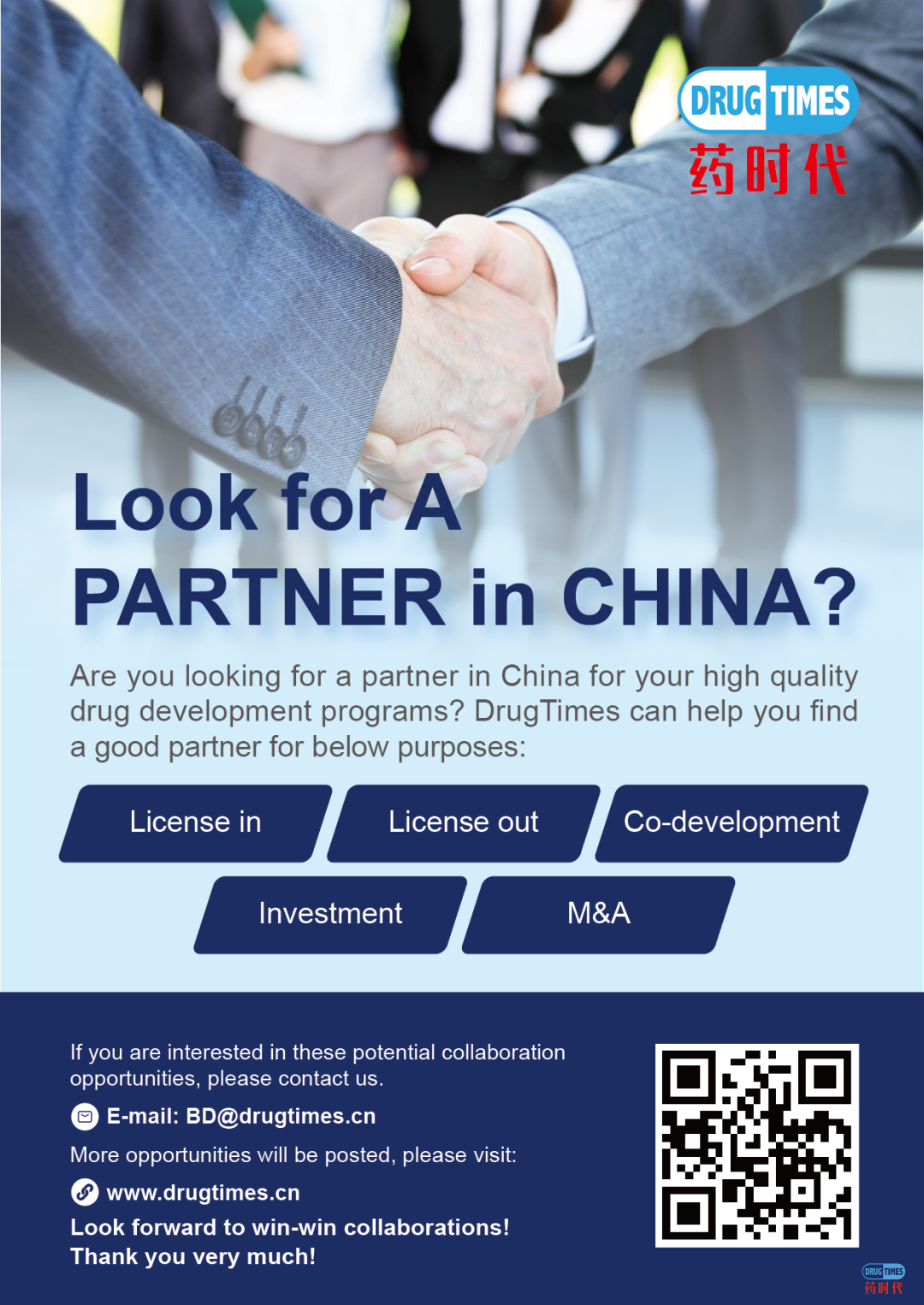 Look for A PARTNER in CHINA? | DrugTimes Look for A PARTNER in CHINA? | DrugTimes