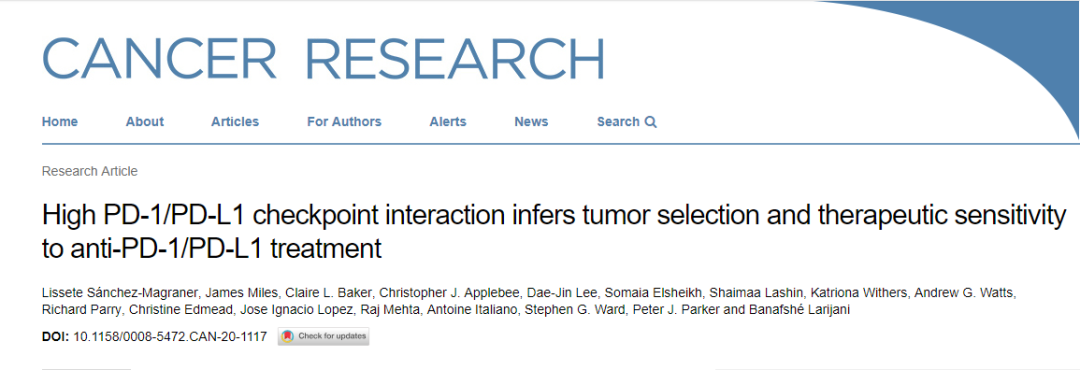 《Cancer Research》最新：哪种患者使用PD-1、PD-L1效果更好？这个新工具给出答案