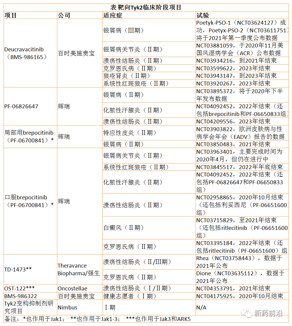 Tyk2抑制剂：接棒JAK抑制剂后时代