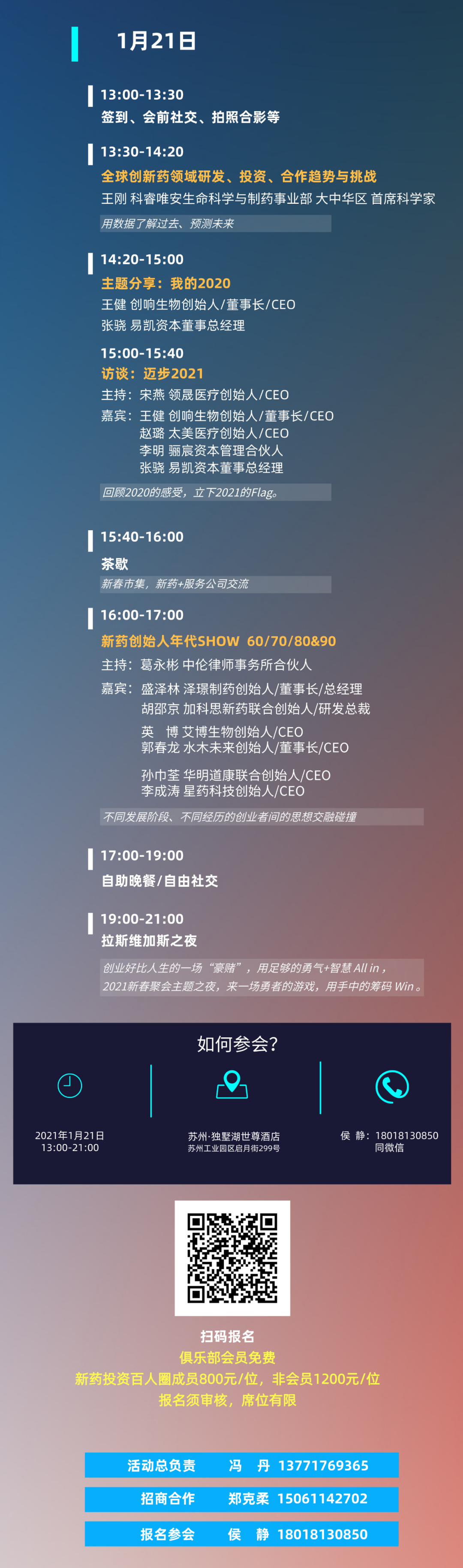 邀请函 | “伙力全开”——新药创始人俱乐部2021新春聚会