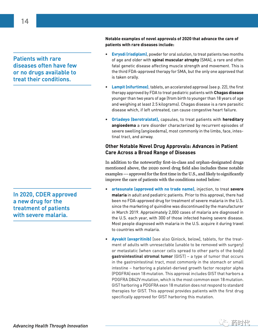 请查收！以创新促进健康，2020年FDA新药审批报告
