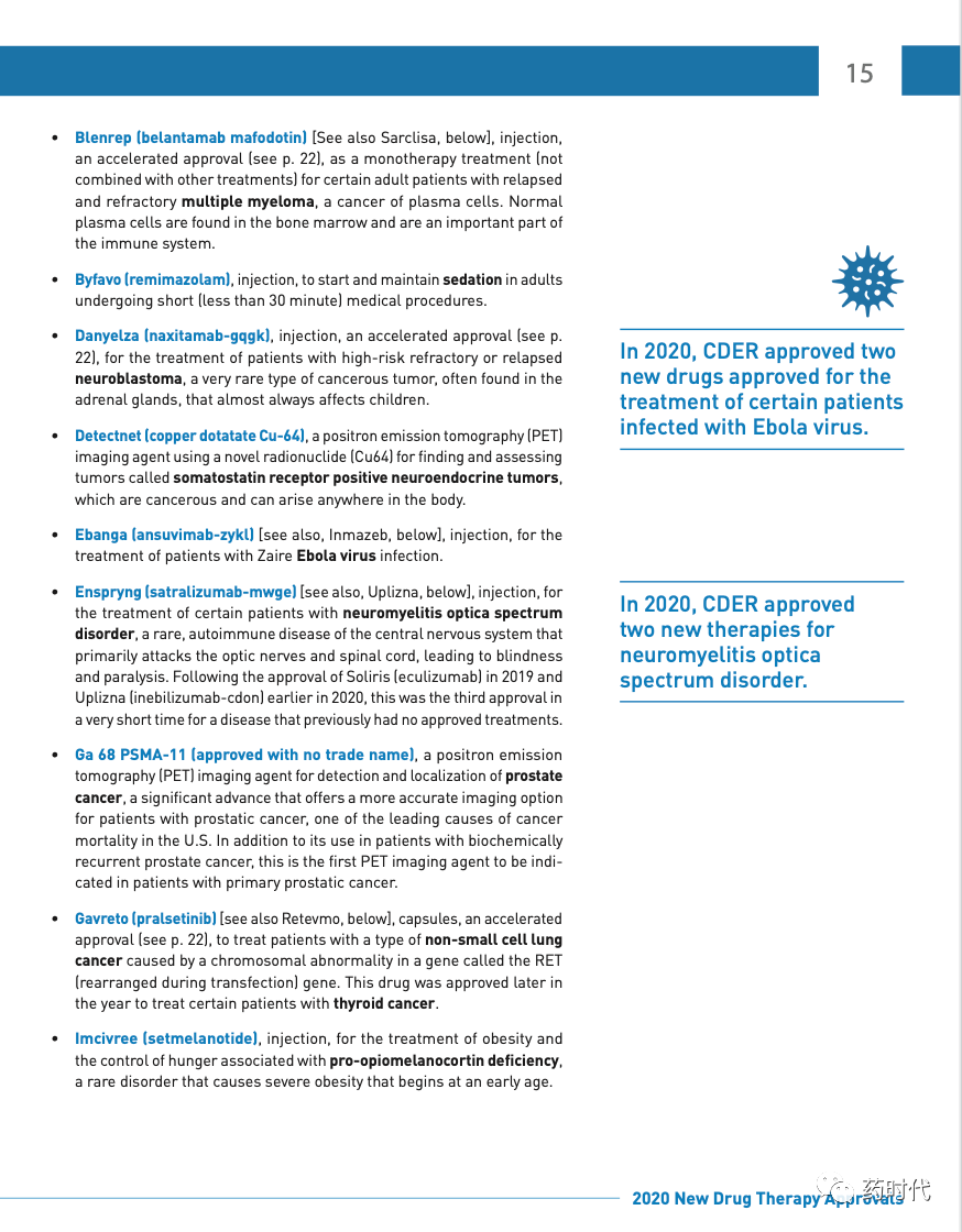 请查收！以创新促进健康，2020年FDA新药审批报告