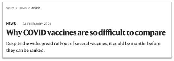 Nature: 给各大新冠疫苗排名？