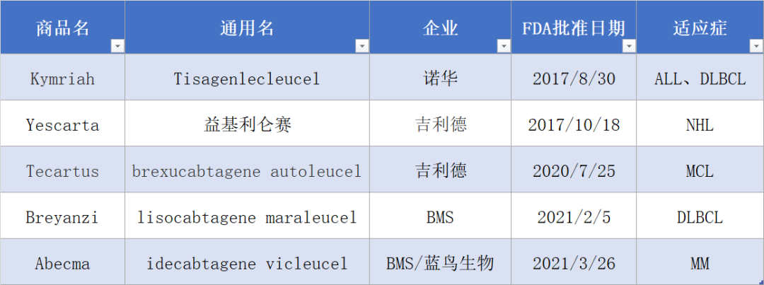 第五款CAR-T疗法获批！也是首款BCMA靶向CAR-T疗法、第二款BCMA靶向药物