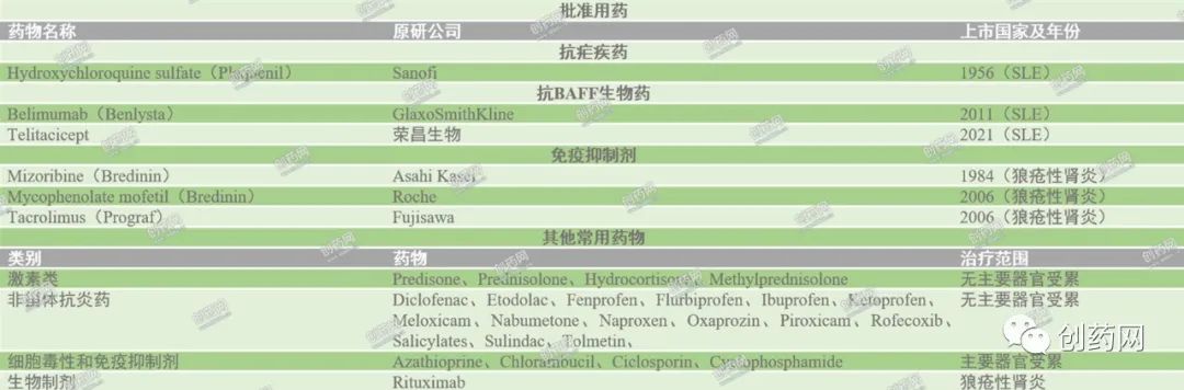 系统性红斑狼疮治疗药物研发进展