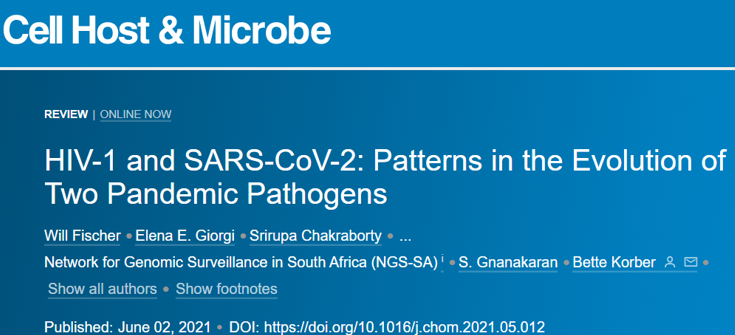 Cell子刊：HIV和新冠病毒的进化比对