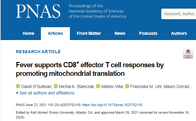 《PNAS》重磅进展！发烧可更好激活免疫，帮助对抗癌症！