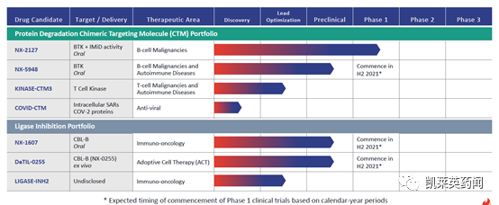 靶向蛋白质降解剂“四驾马车”2021 H1半年报总结及研发管线分析