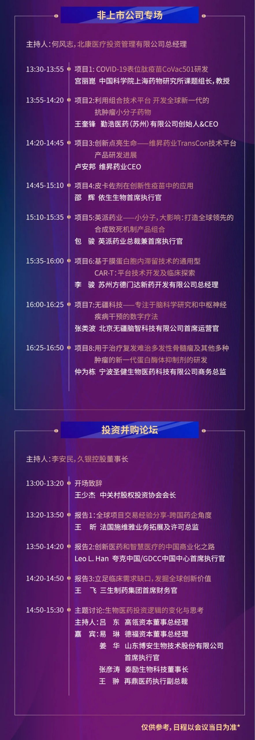 收藏丨今日开幕！第六届中国医药创新与投资大会日程