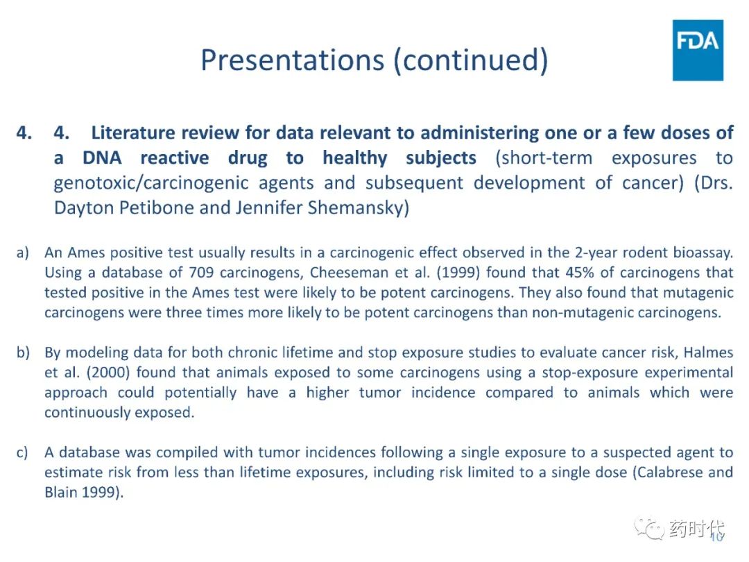 关于潜在基因毒性药物，FDA是这样规定的