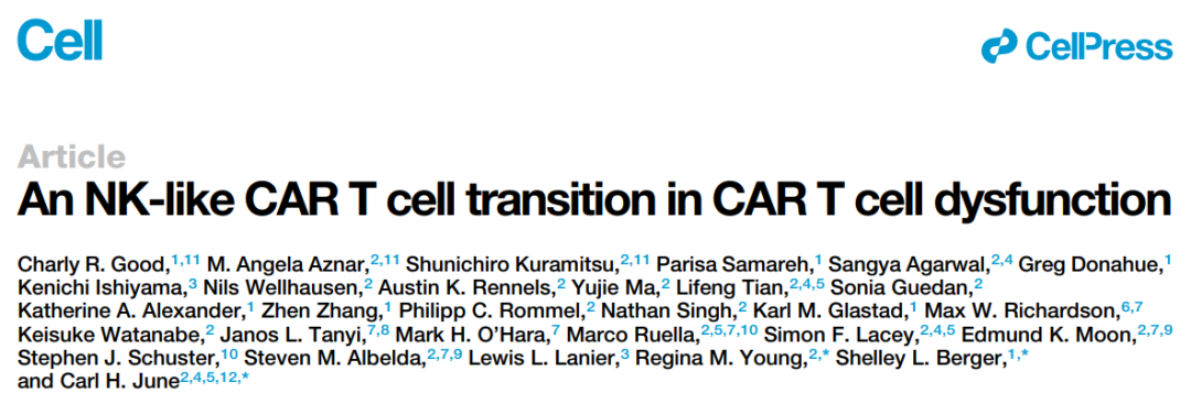 CAR-T之父最新Cell论文：发现新靶点，助力CAR-T攻克实体瘤