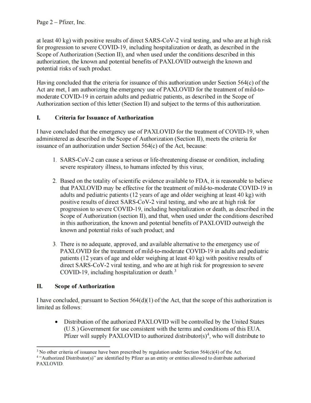 一文读懂辉瑞新冠口服药Paxlovid之紧急使用授权函（EUA Letter）和Q&A