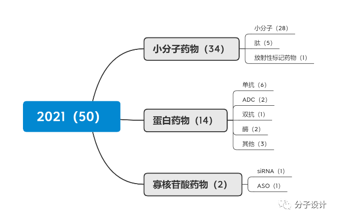 【First-in-class药设系列】2021年获FDA批准新药特点分析