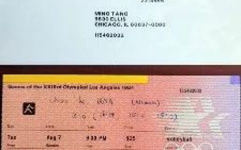 【番外篇 | 冬奥会】一张1984奥运会女排决赛门票