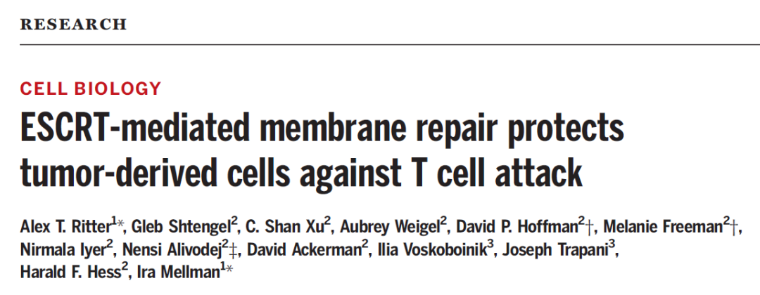 Science封面：基因泰克最新论文，发现癌症免疫治疗新靶点ESCRT