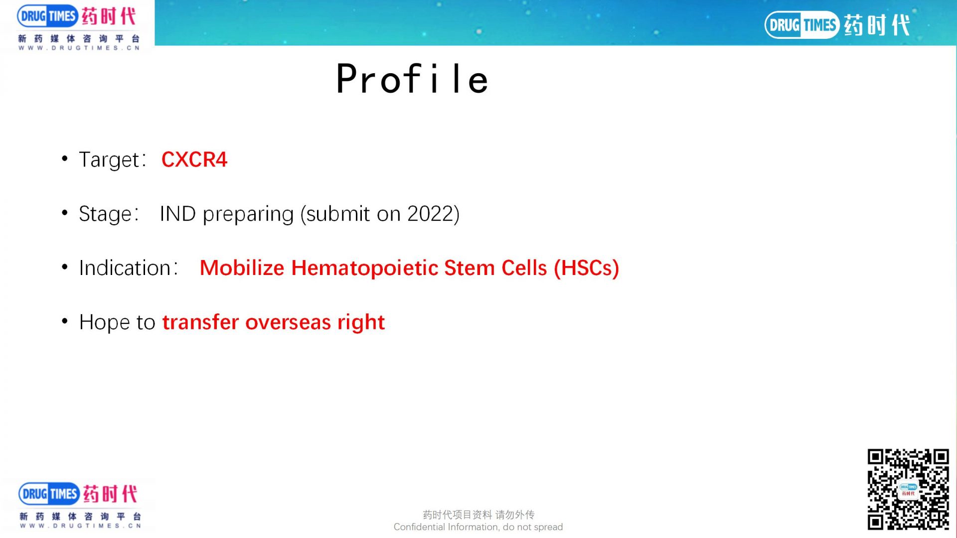 Oncology Project Target for CXCR4