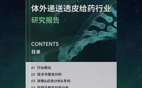 【重磅报告下载】体外递送透皮给药行业研究