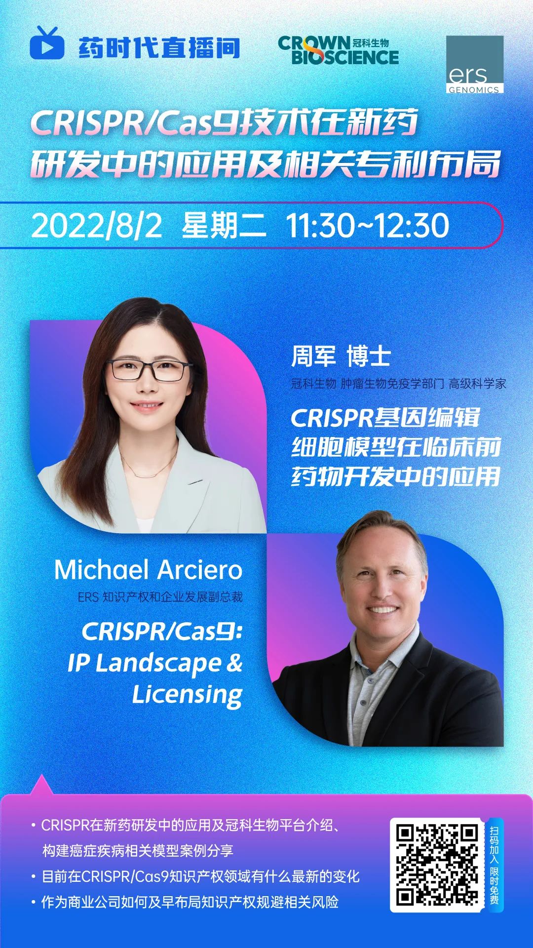 CRISPR/Cas9技术在新药研发中的应用及相关专利布局｜药时代直播间第113期