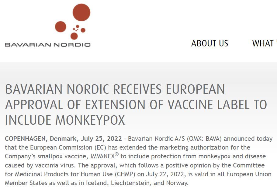 股价上涨124%！猴痘疫情升为高级，Bavarian Nordic或成最大赢家？