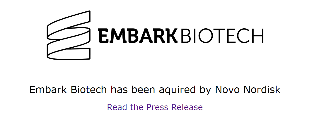 持续壮大，诺和诺德5.12亿美元收购Embark Laboratories