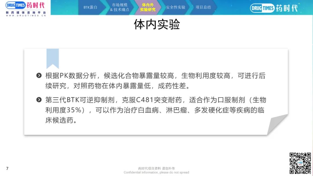 药时代BD-087项目 | 高安全性、高选择性第三代非共价BTK抑制剂寻求合作