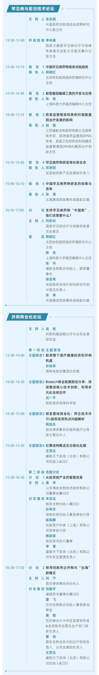 华章日新丨第八届中国医药创新与投资大会终版日程发布