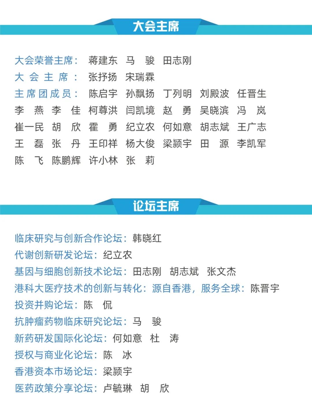 首次公布|第九届医药创新与投资大会名单路透