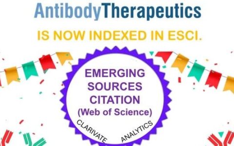 ​喜讯 | 华人抗体协会会刊Antibody Therapeutics 被Web of Science核心数据库ESCI收录