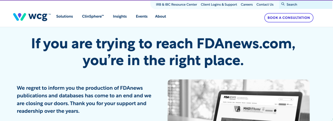 FDA news 断联了......